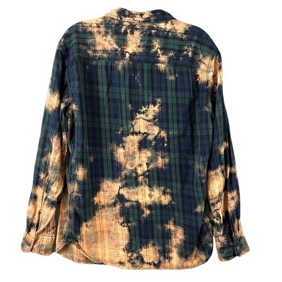 Paperback Originals Mens Button Down Bleached Plaid Size Medium EUC - Picture 2 of 9